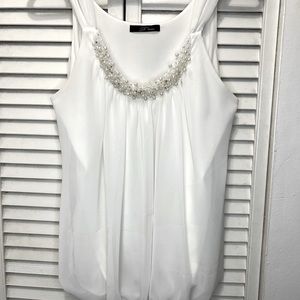 White sleeveless  top